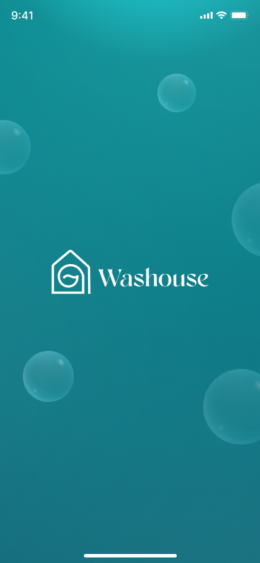 Wash House App Home Screen